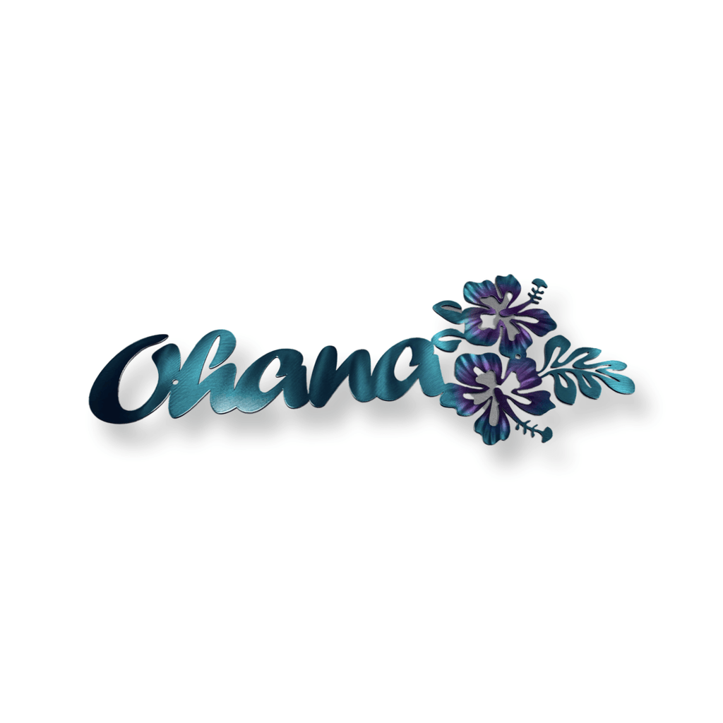 Ohana Hibiscus Metal Wall Art – Beach & Tropical Home Decor - RMMDecor