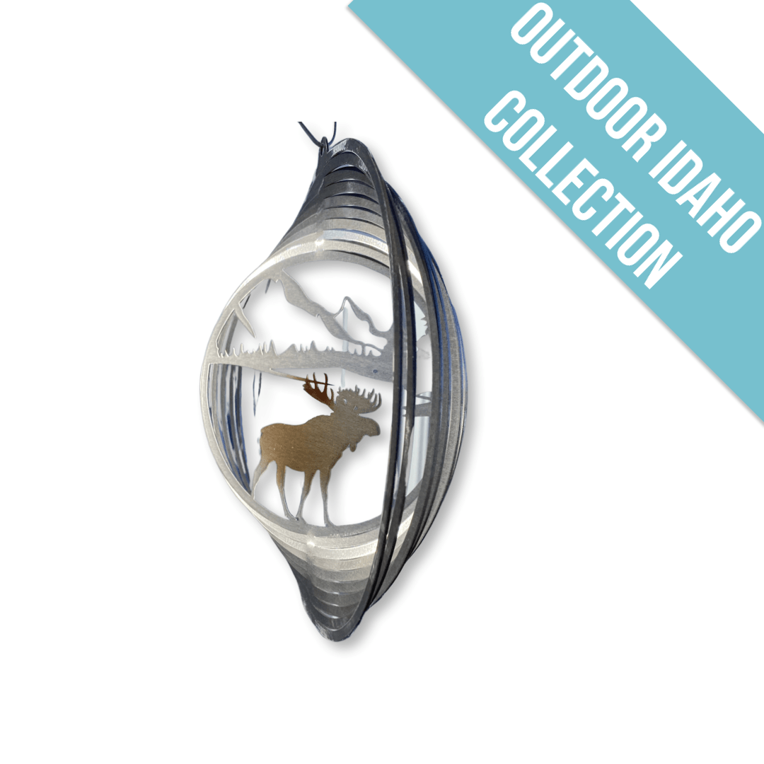 Moose Wind Spinner – Rustic Wildlife Garden & Outdoor Decor - RMMDecor