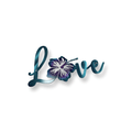 Hibiscus "Love" Metal Wall Art – Coastal & Beach-Themed Decor - RMMDecor