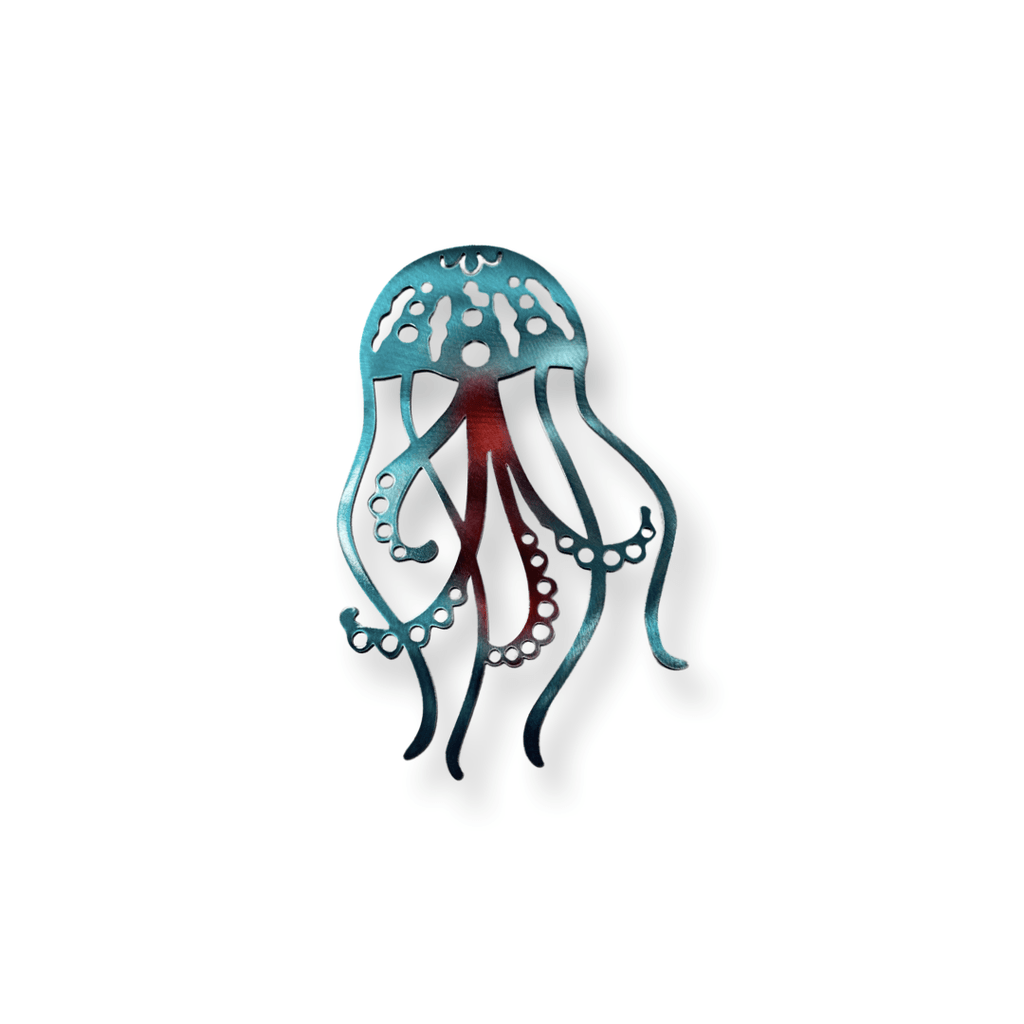 Coastal Jellyfish Metal Wall Art – Beach & Ocean-Themed Decor - RMMDecor