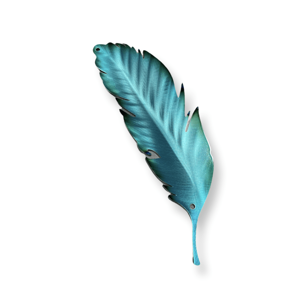 Metal Feather Wall Art – Colorful Home Decor - RMMDecor